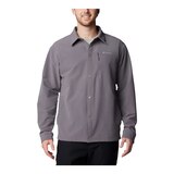 Columbia Men's Black Mesa Shirt Jacket Front_Flat