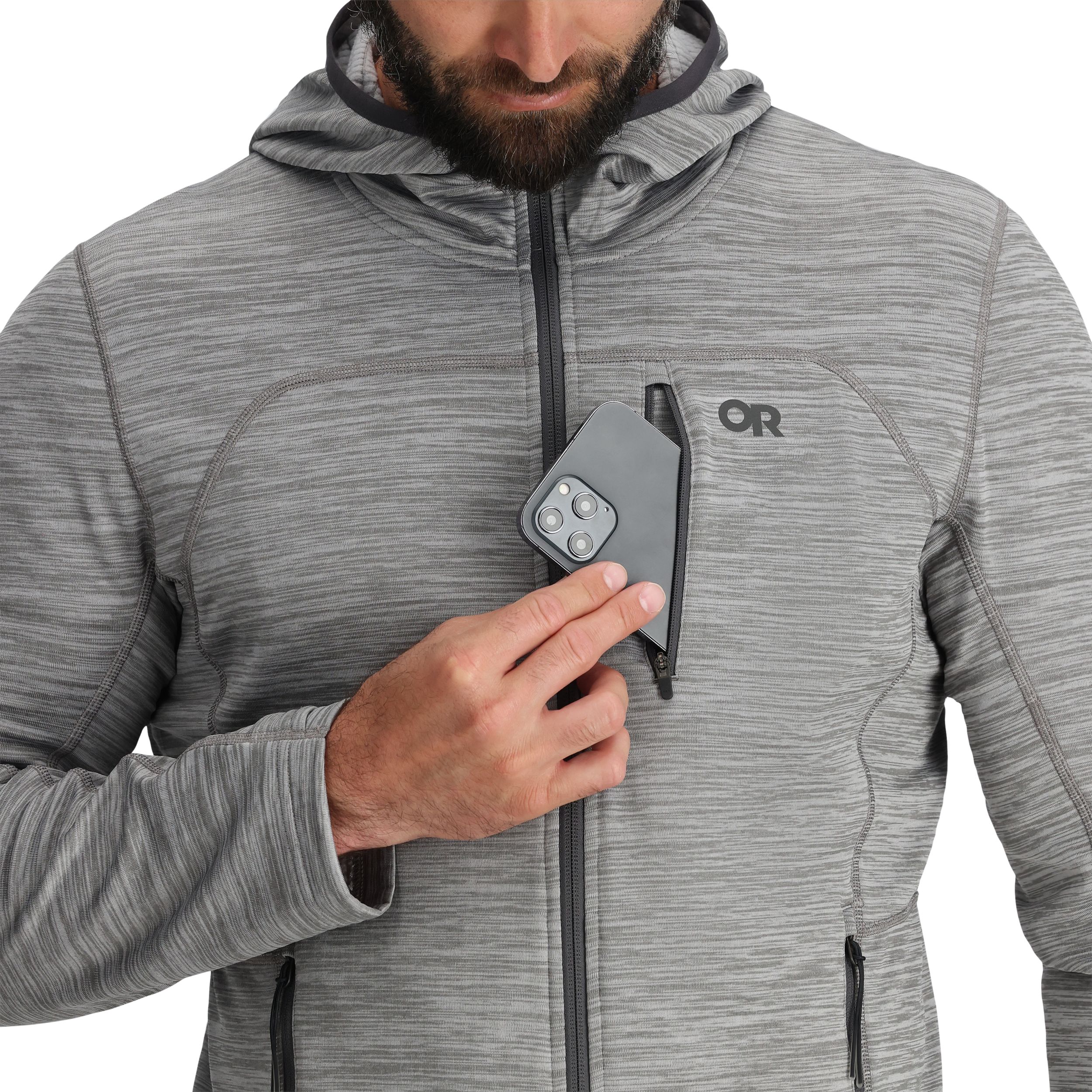 Outdoor Research Men's Vigor Grid Fleece Full Zip Hoodie