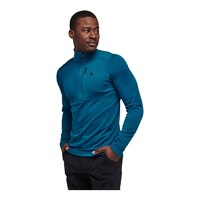 Black Diamond Men's Coefficient LT Quarter Zip Pullover Front_Three_Fourths_Angled_Left