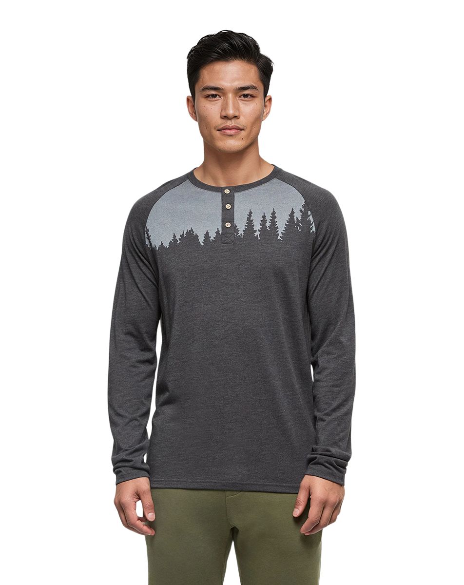 Tentree Men's TreeBlend Classic Henley Long Sleeve Shirt