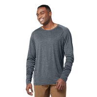 Smartwool men's active ultralite tee- charcoal Front_Angled_Left