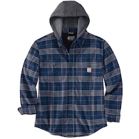 Carhartt Men's Flannel Fleece Lined Jacket Front_Flat