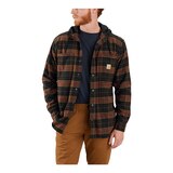 Carhartt Men's Flannel Fleece Lined Jacket Front_Flat