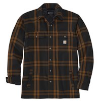 Carhartt Men's Flannel Sherpa Lined Jacket Front_Flat