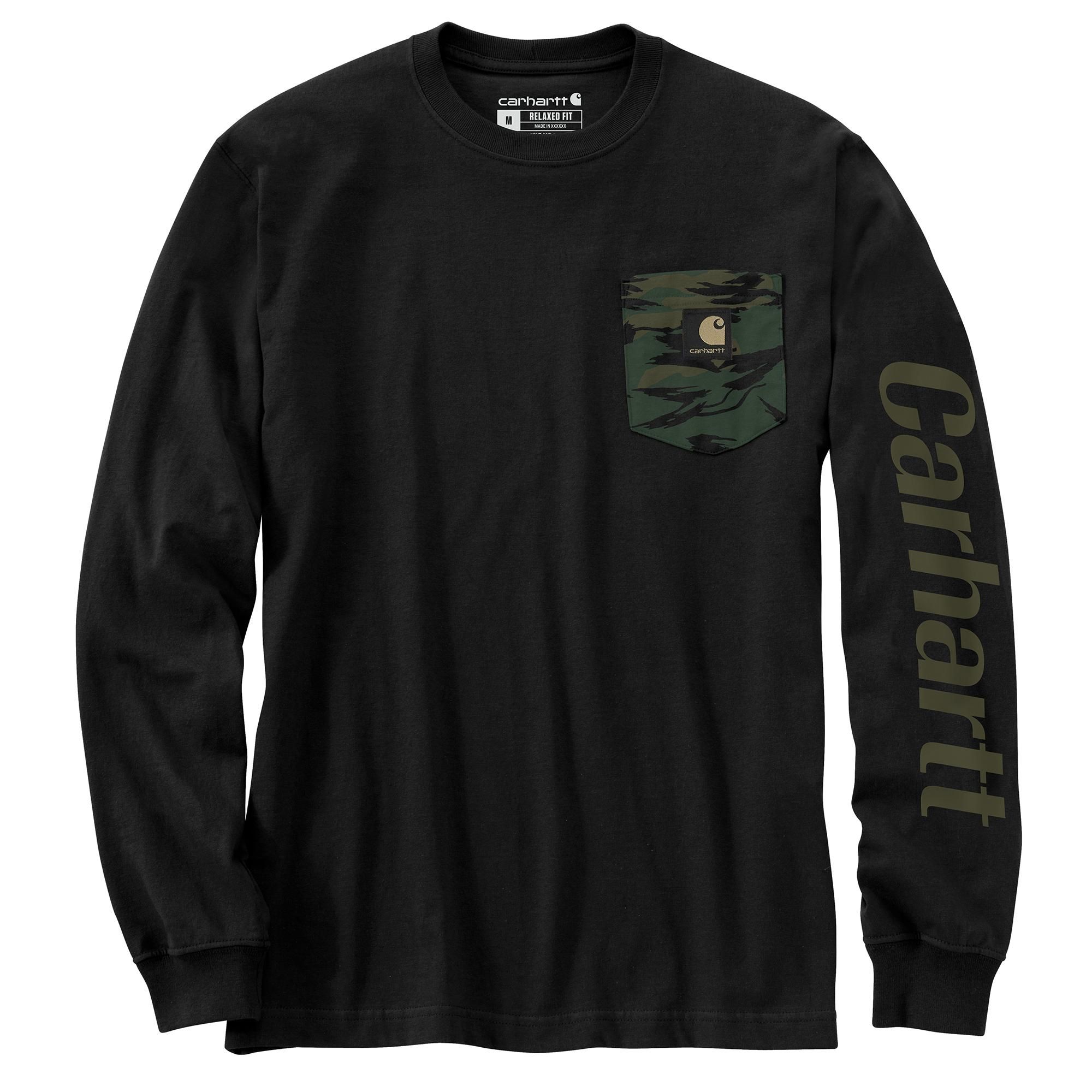 Carhartt Men's Pocket Camo Graphic Long Sleeve T Shirt