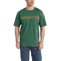Carhartt Men's Heavyweight Logo T Shirt Front_Flat