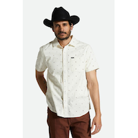 Brixton Men's Charter Print Woven T Shirt Front_Flat