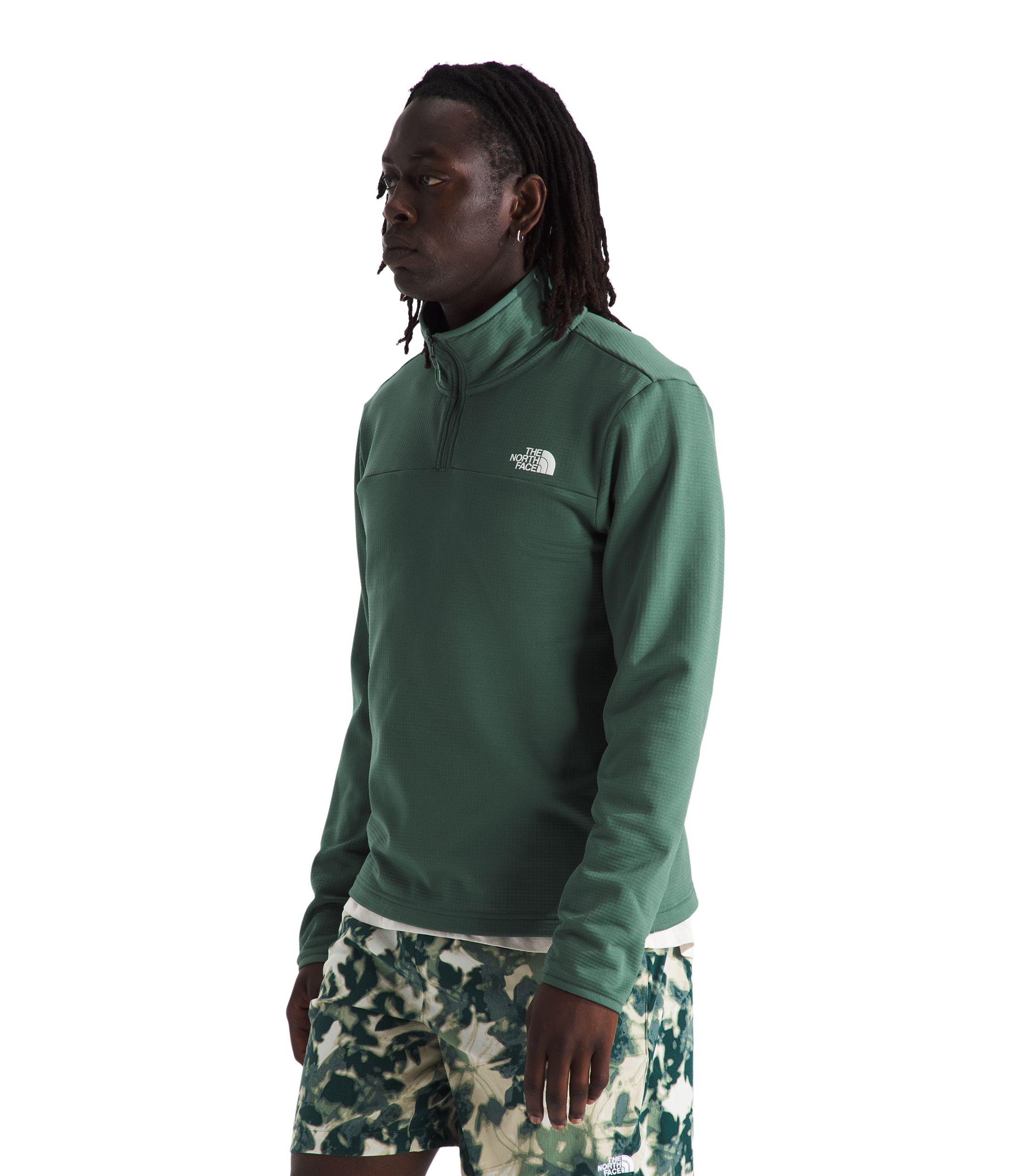 The North Face Men's Cedar Trail 1/4 Zip Grid Fleece Long Sleeve Top