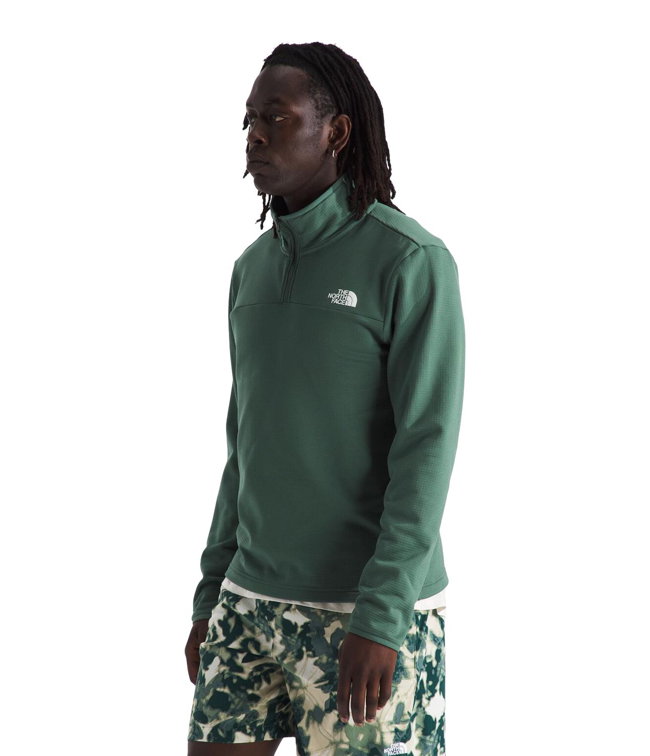 The North Face Men's Cedar Trail 1/4 Zip Grid Fleece Long Sleeve Top