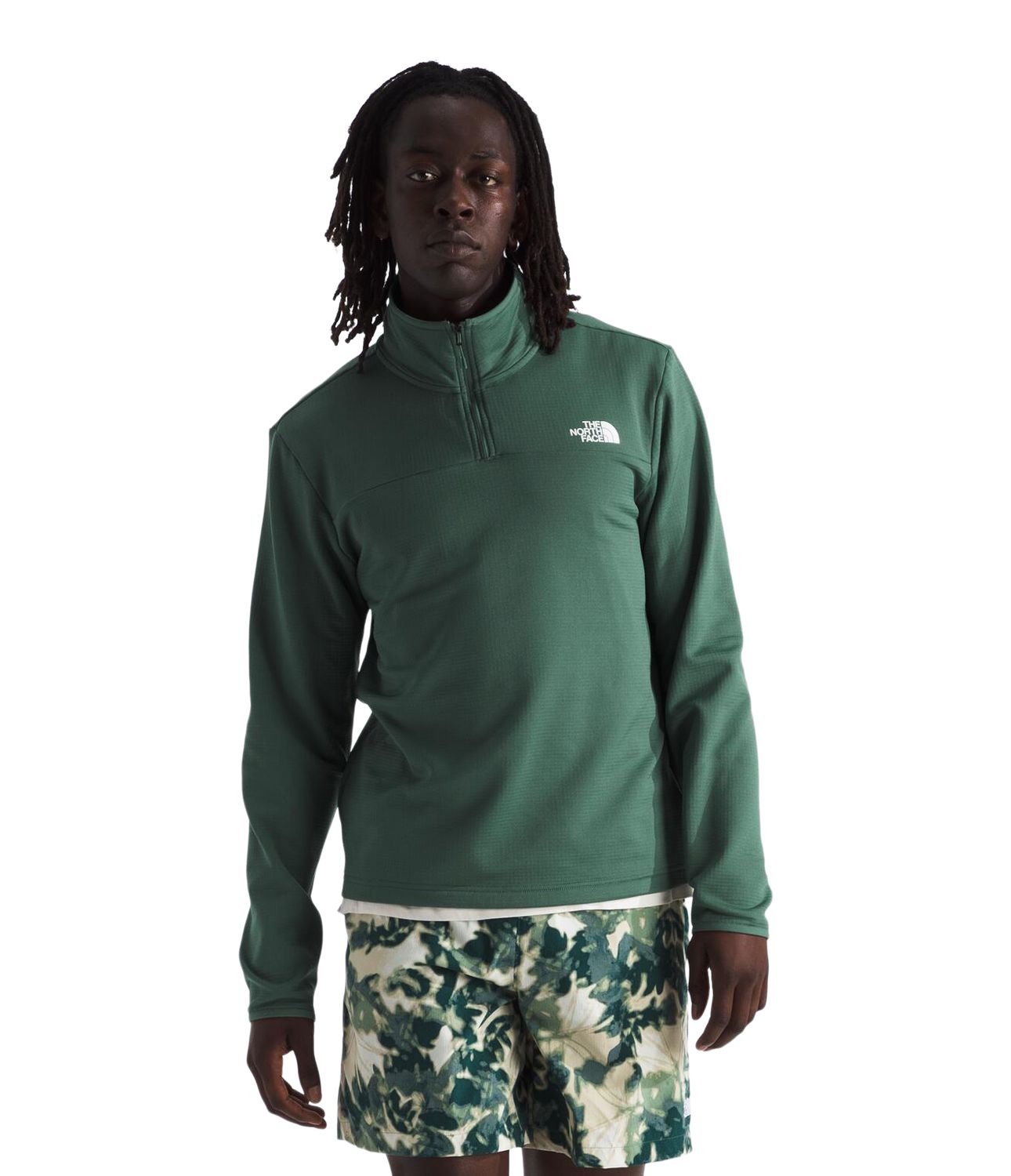 The North Face Men's Cedar Trail 1/4 Zip Grid Fleece Long Sleeve Top