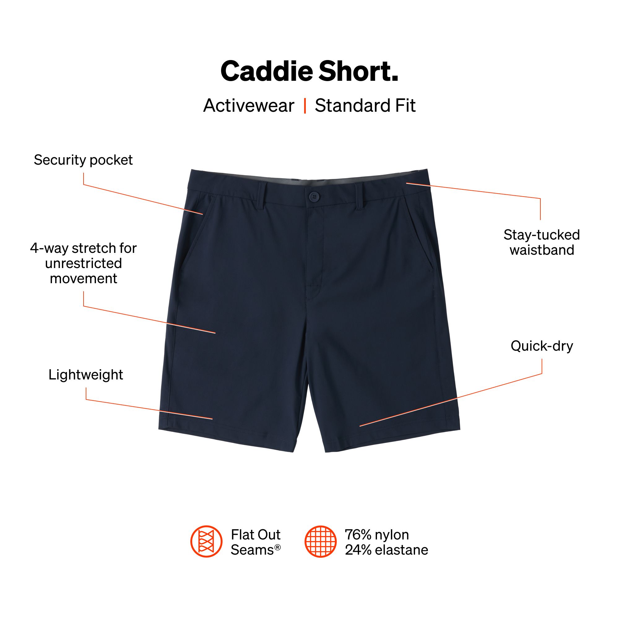 SAXX Men's Caddie 8 Inch Walkshorts