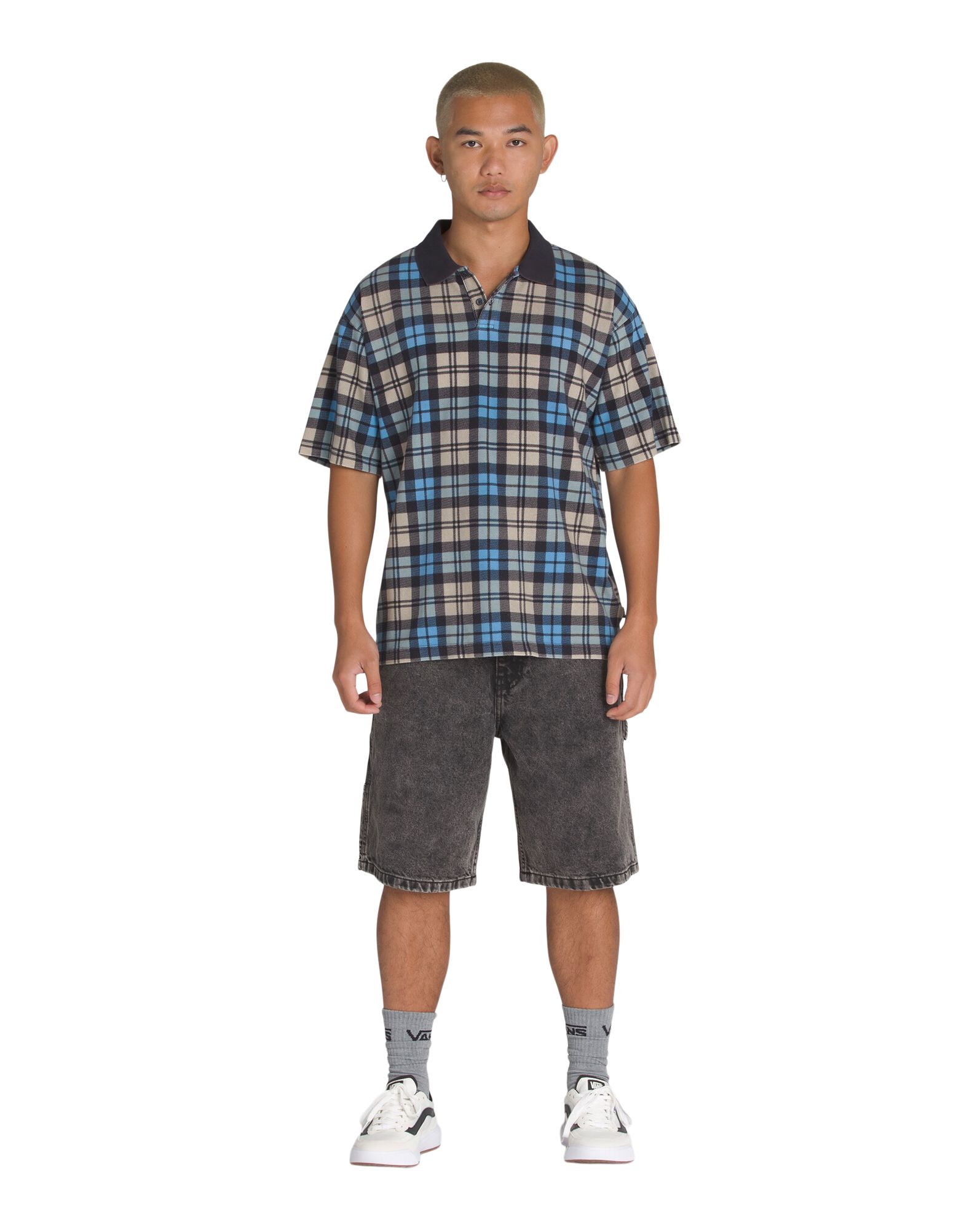 Vans Men's Bellmoor Plaid Polo T Shirt