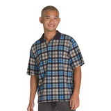 Vans Men's Bellmoor Plaid Polo T Shirt Front_Angled_Left