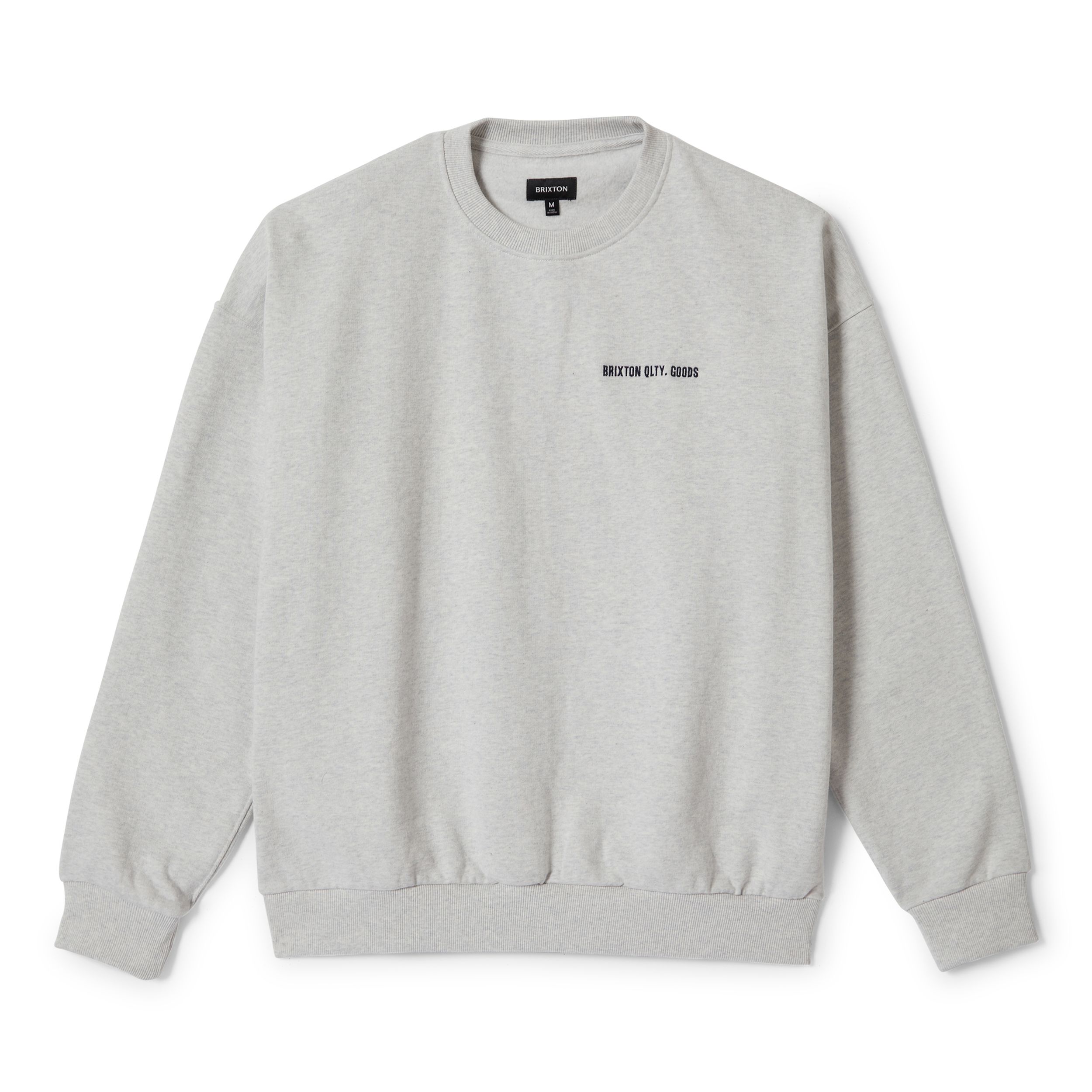 BRIXTON Men's Embroidered Heavyweight Oversized Sweatshirt