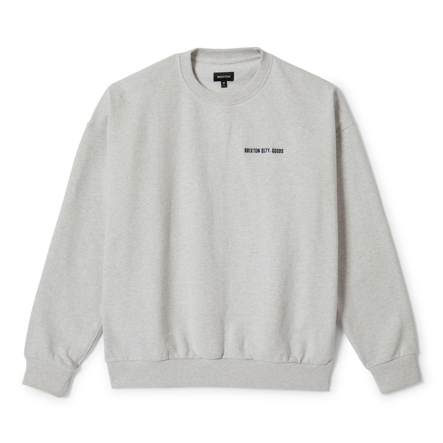 BRIXTON Men's Embroidered Heavyweight Oversized Sweatshirt