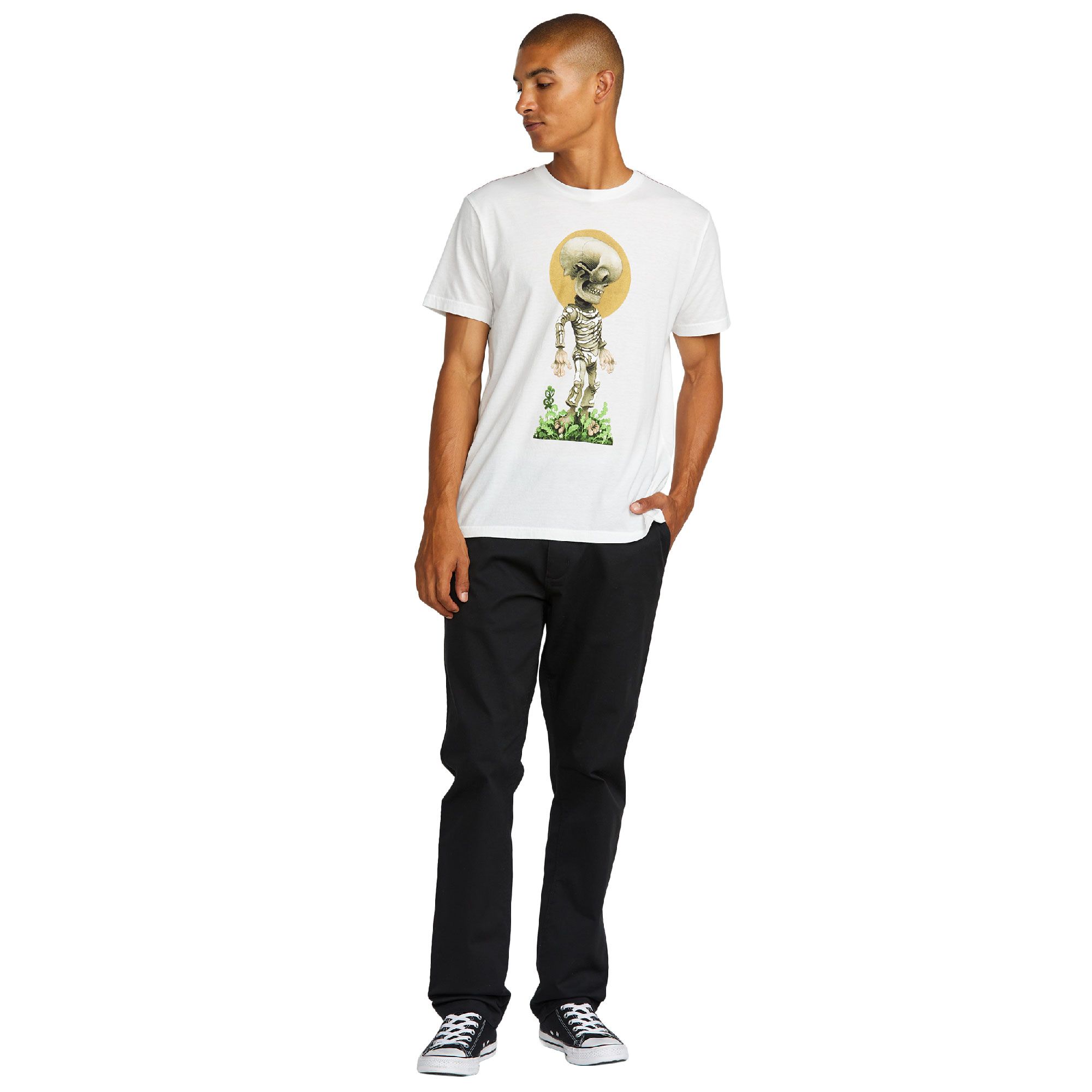RVCA Men's Gordon Skeleton T Shirt