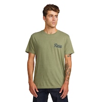 RVCA Men's Script Sealed T Shirt Front_Flat