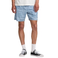 RVCA Men's Escape Elastic Chambray Shorts Front_Flat