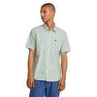 RVCA Men's Anytime Woven T Shirt Front_Flat