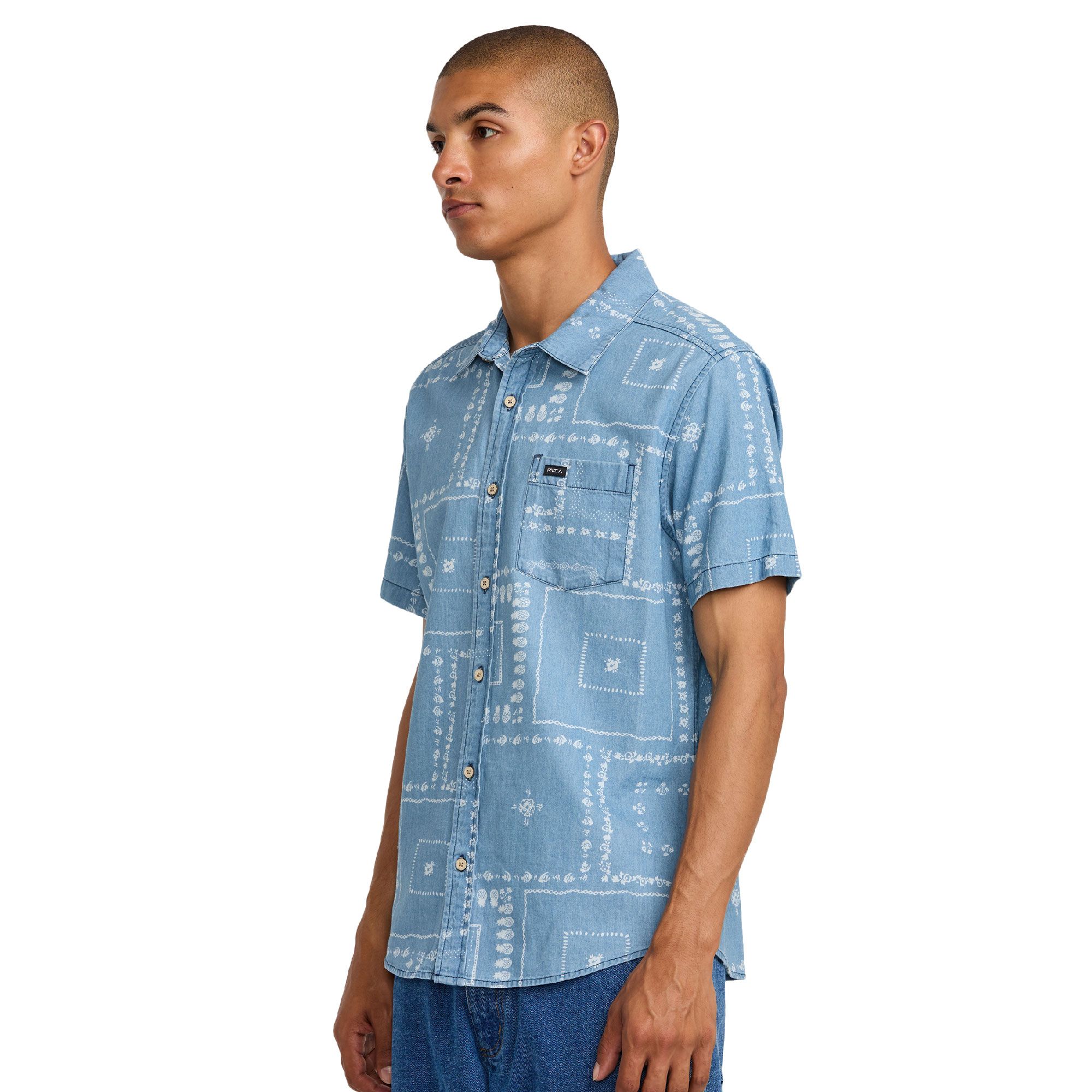 RVCA Men's Frame Woven T Shirt