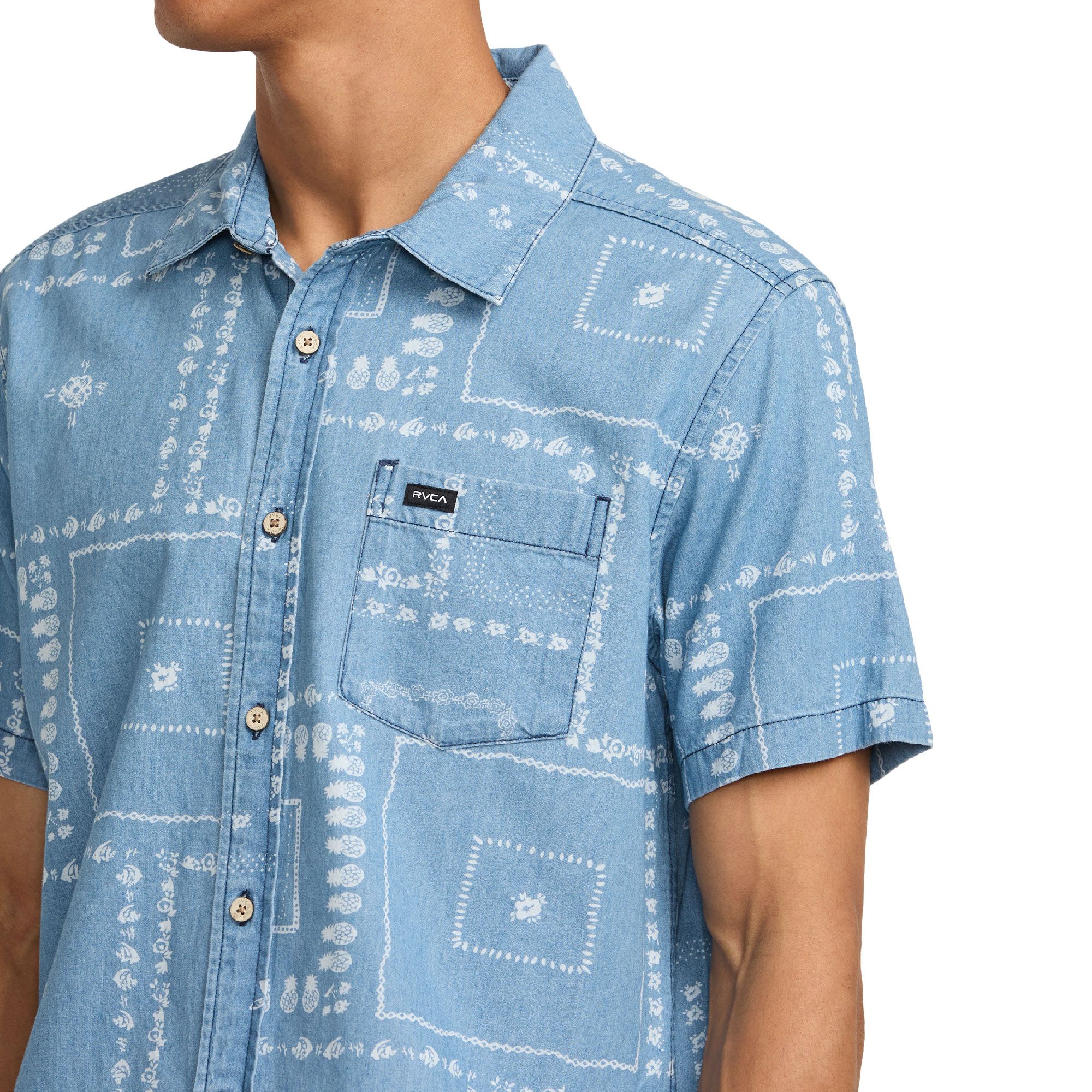 RVCA Men's Frame Woven T Shirt