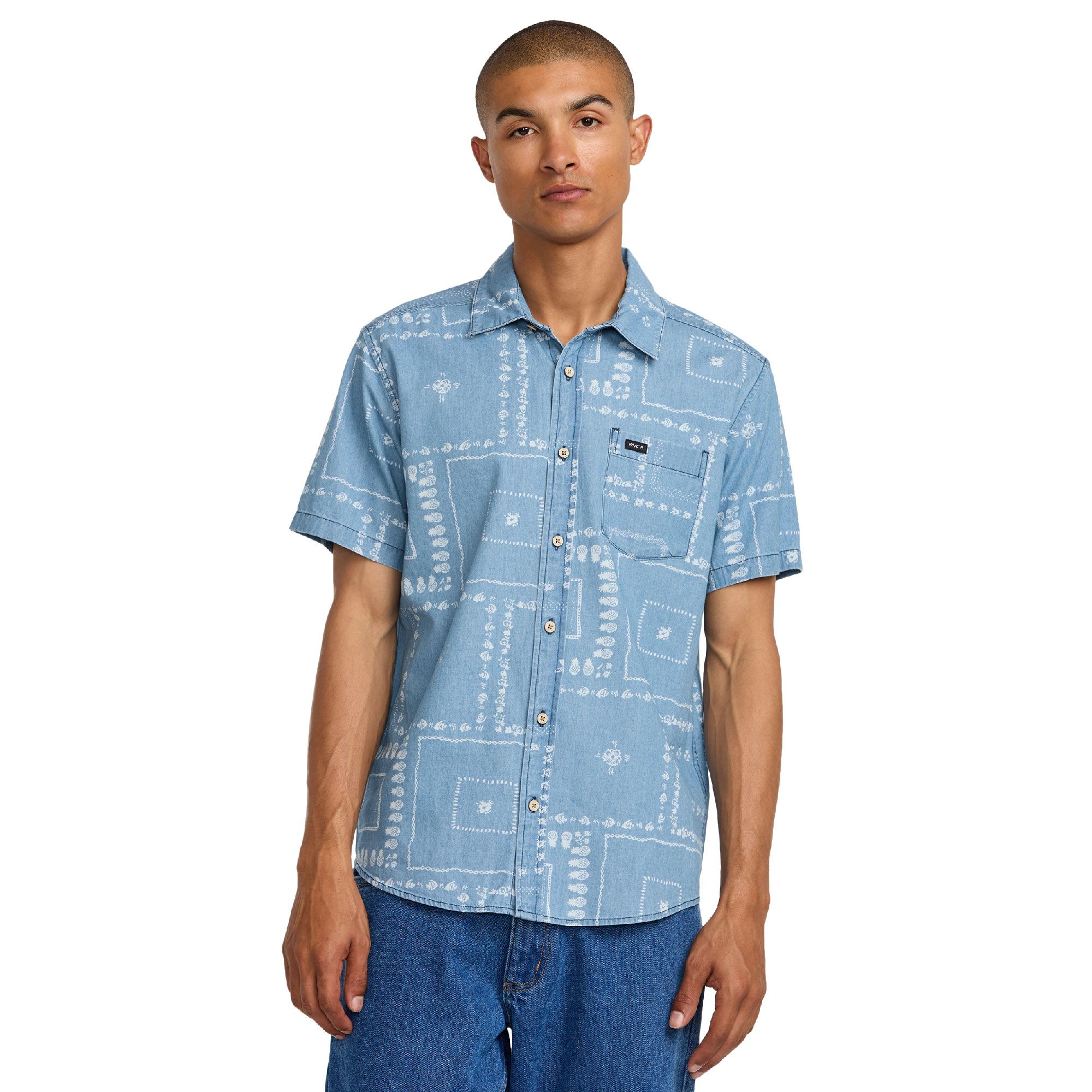 RVCA Men's Frame Woven T Shirt