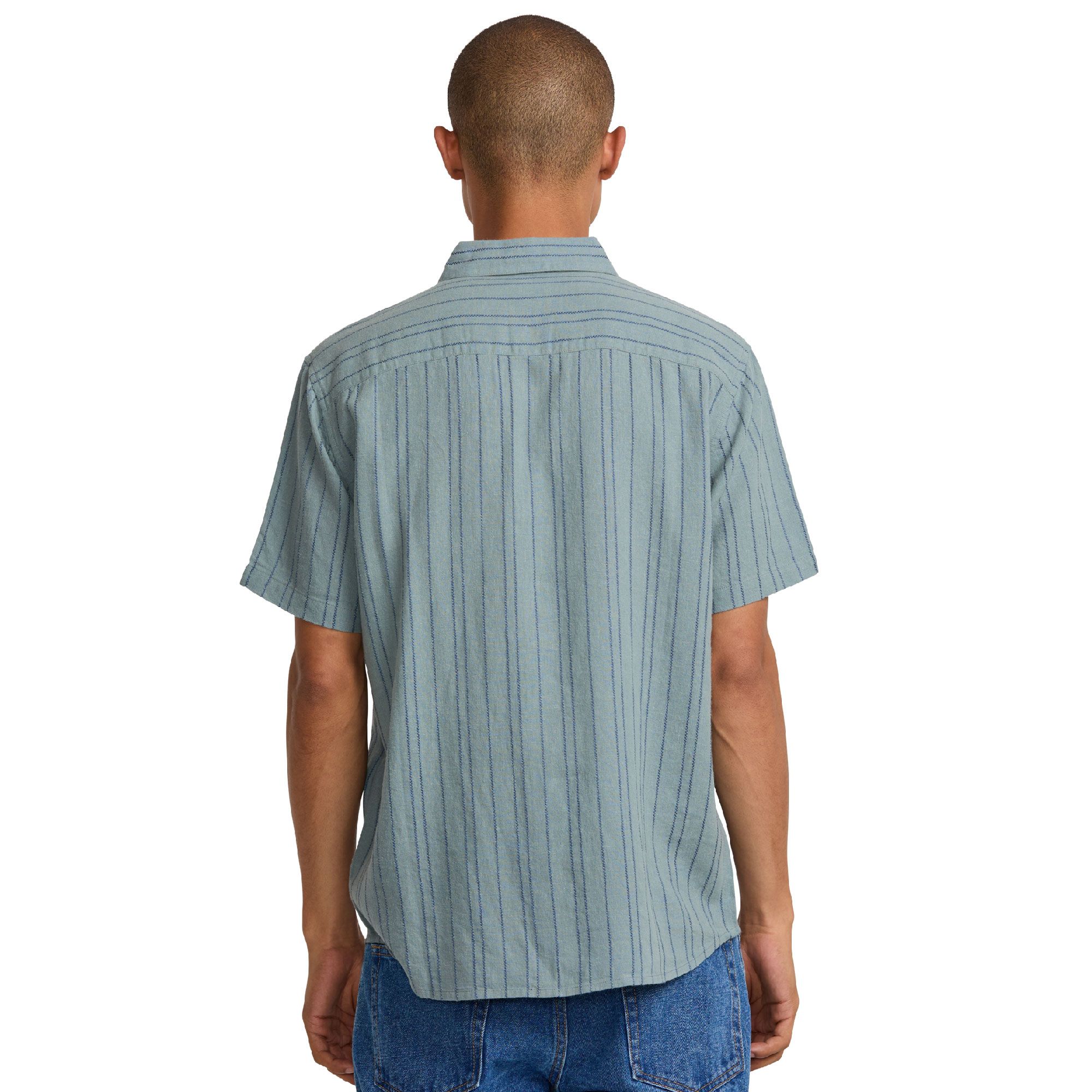 RVCA Men's Mercy Stripe Woven T Shirt