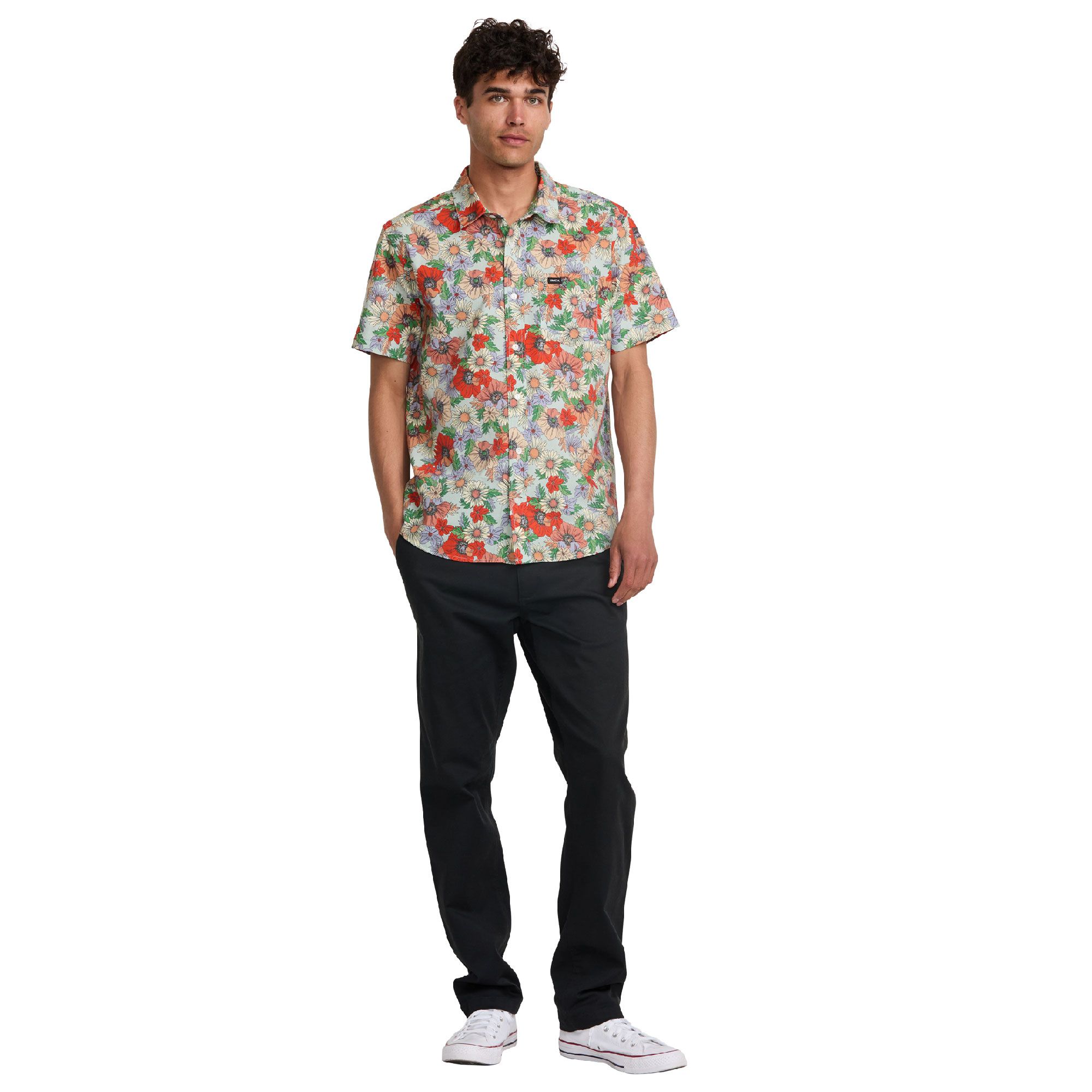 RVCA Men's Botanical Woven T Shirt