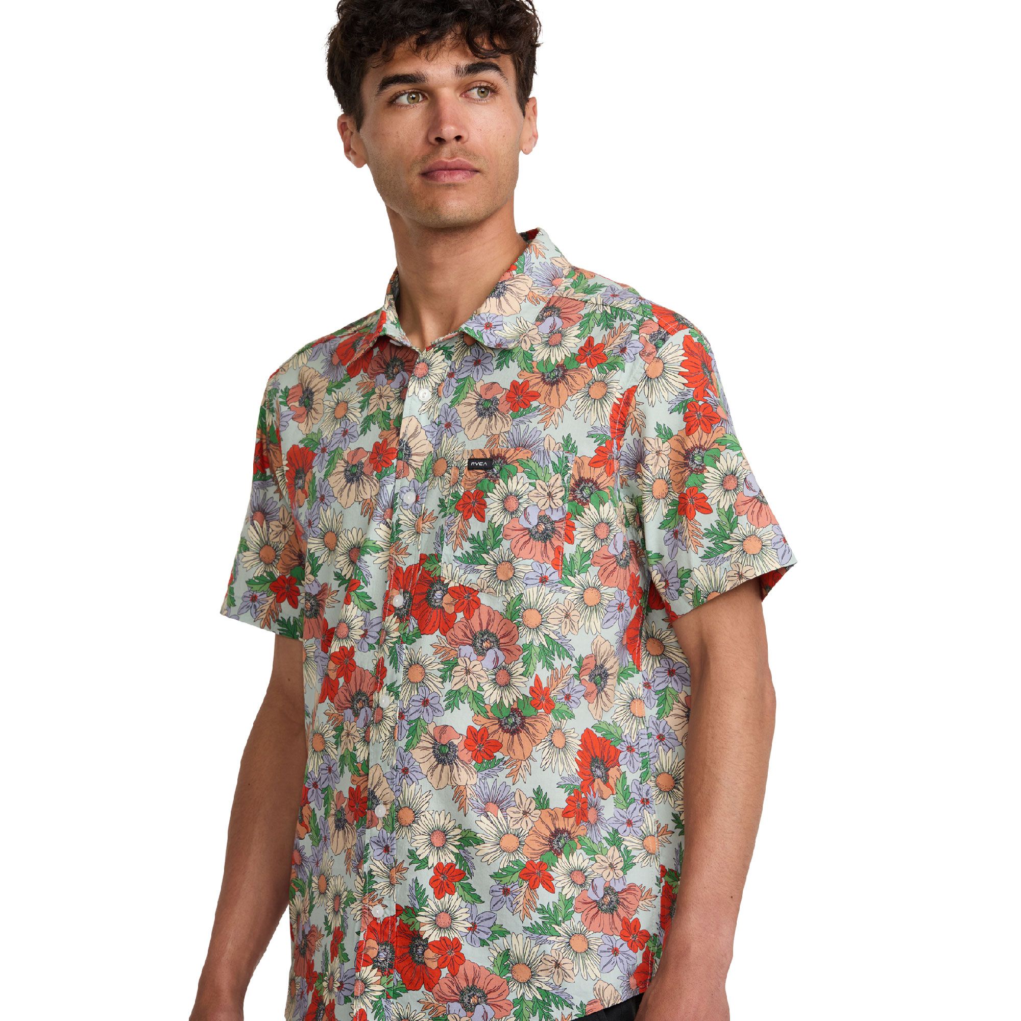 RVCA Men's Botanical Woven T Shirt