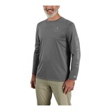 Carhartt Men's Sun Defender® Graphic Long Sleeve T-Shirt Front_Three_Fourths_Angled_Left