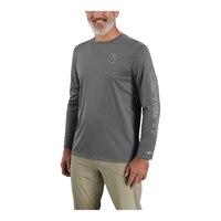 Carhartt Men's Sun Defender® Graphic Long Sleeve T-Shirt Front_Three_Fourths_Angled_Left