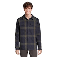 Ripzone Men's Flynn Plaid Shacket Front_Flat
