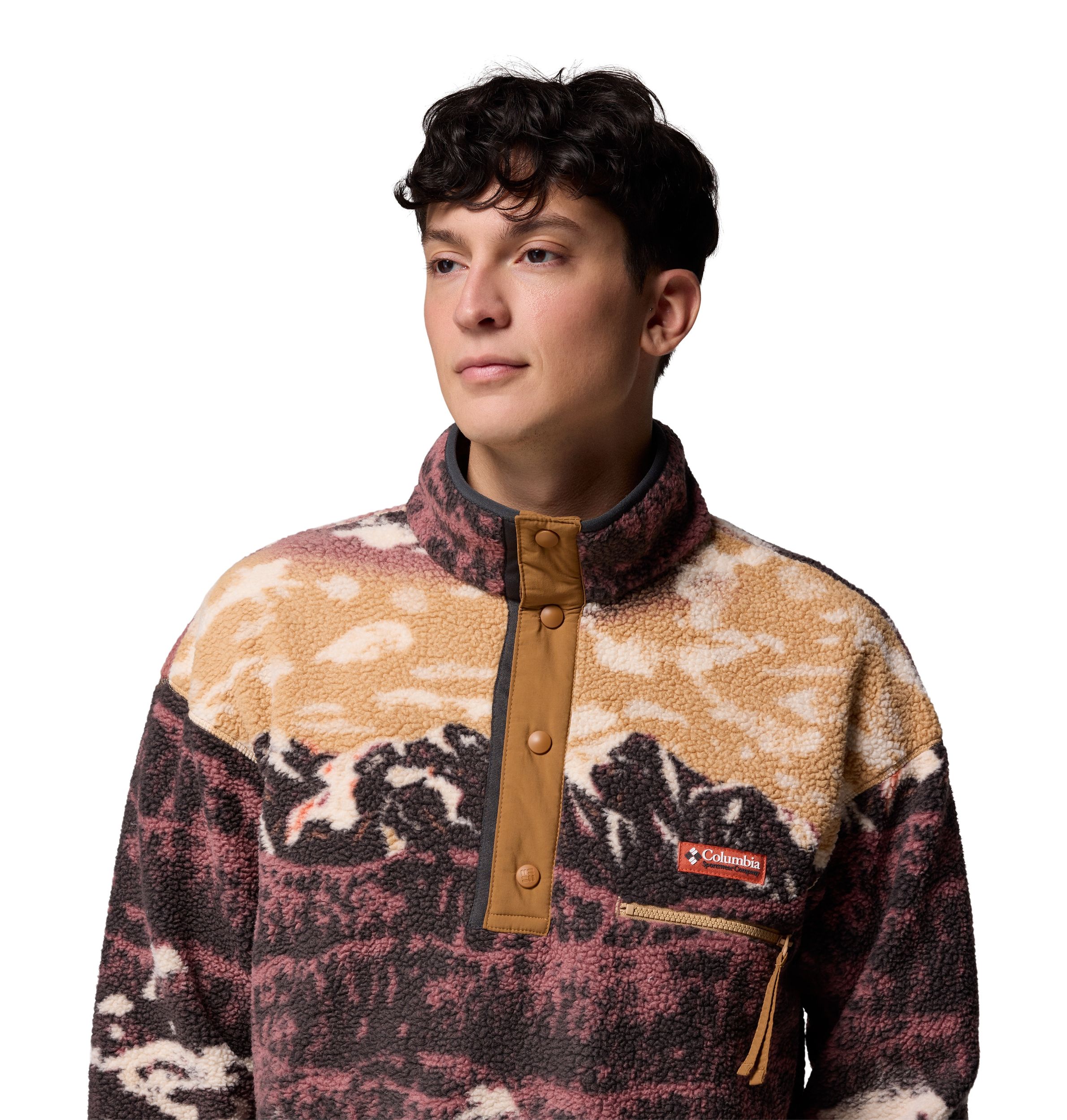 Columbia Men's Helvetia™ II Printed Half Snap Fleece Pullover