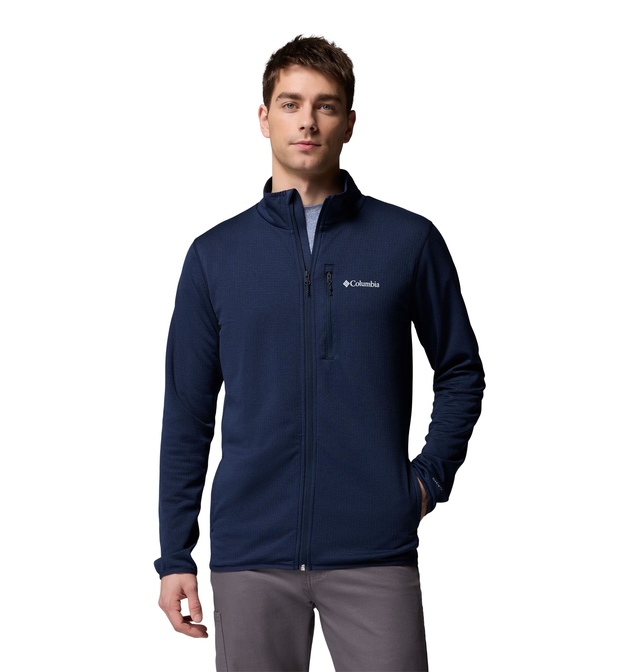 Columbia Men's Essential Hike Full Zip Grid Long Sleeve Top