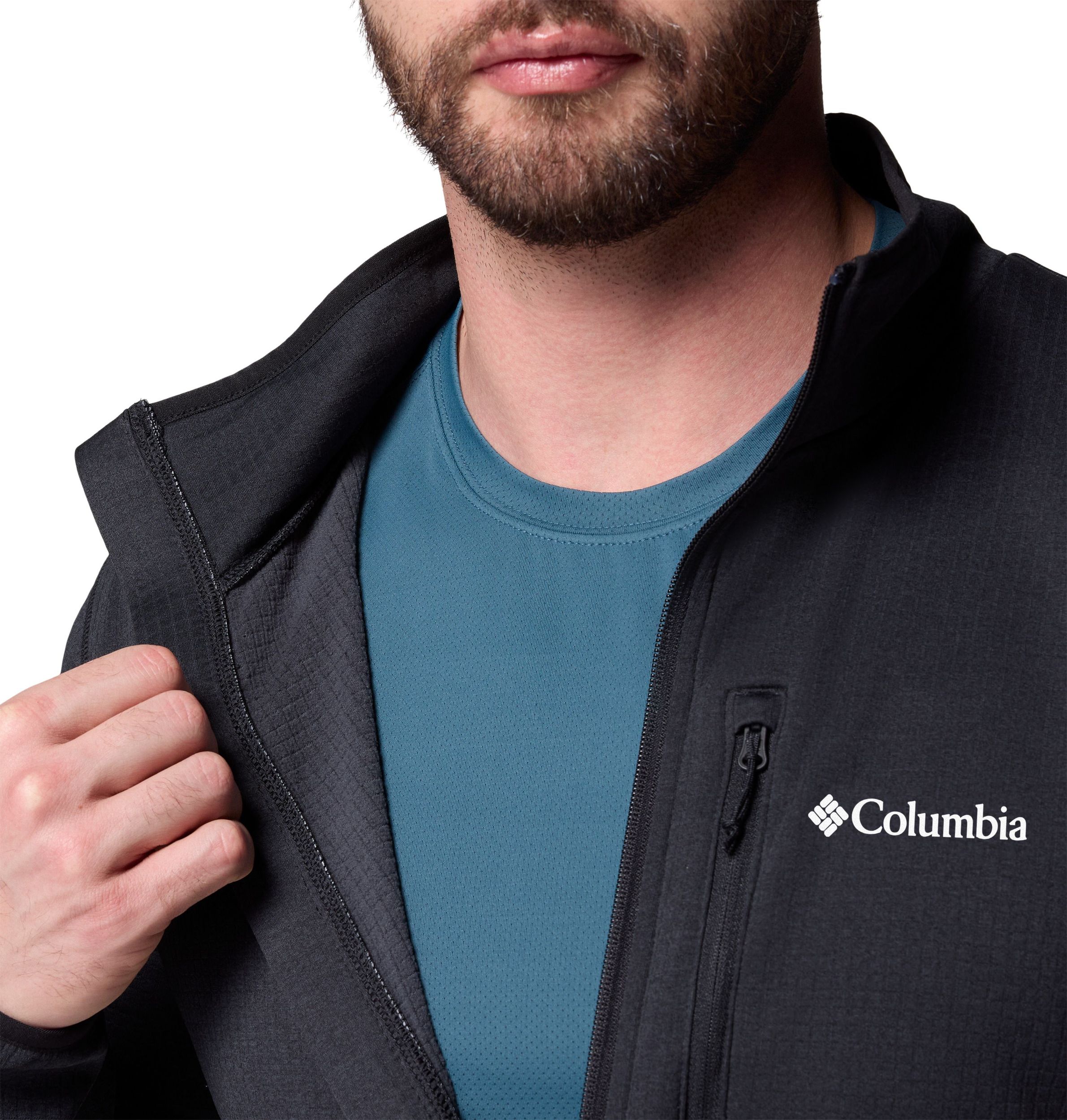 Columbia Men's Essential Hike Full Zip Grid Long Sleeve Top