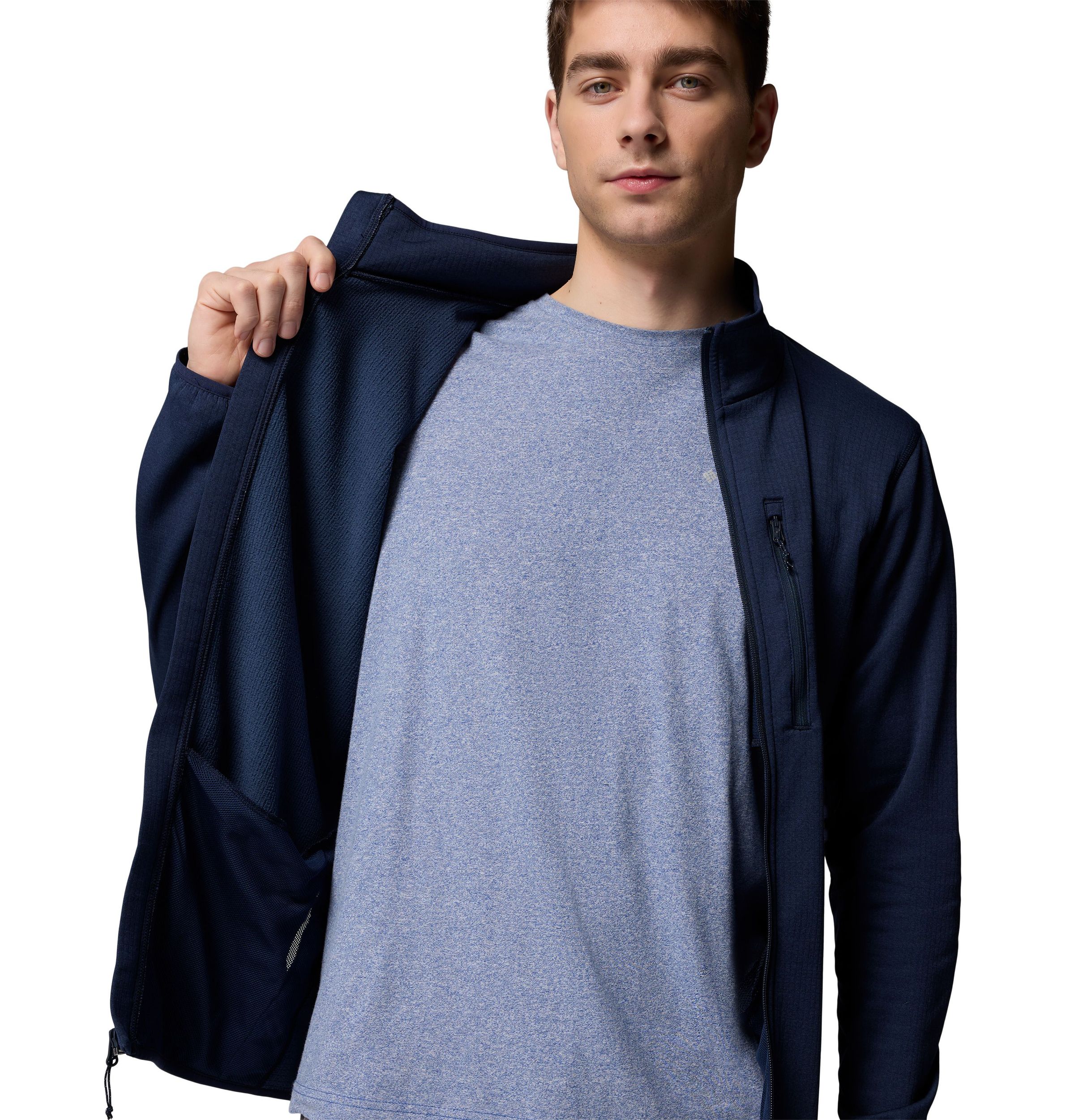 Columbia Men's Essential Hike Full Zip Grid Long Sleeve Top