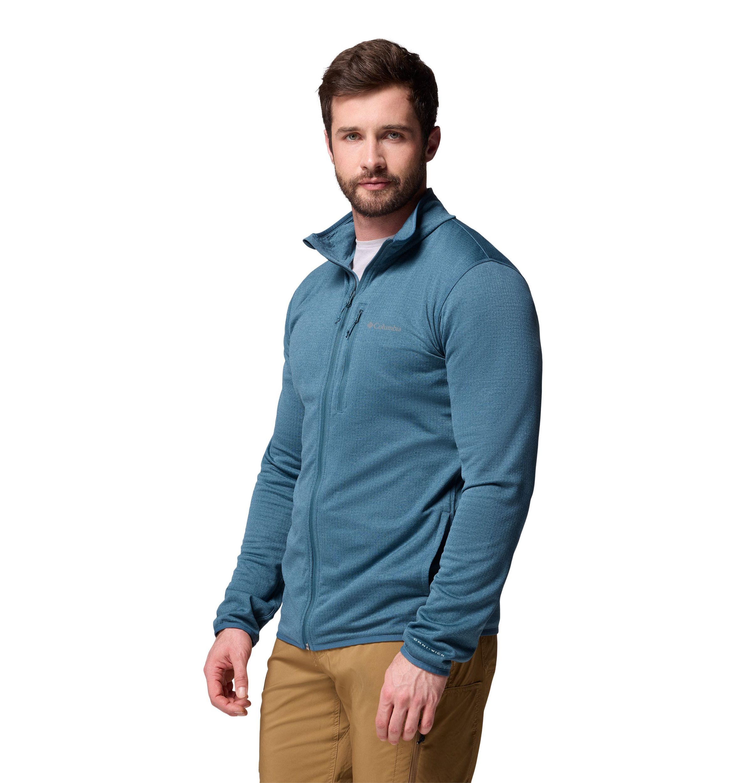 Columbia Men's Essential Hike Full Zip Grid Long Sleeve Top