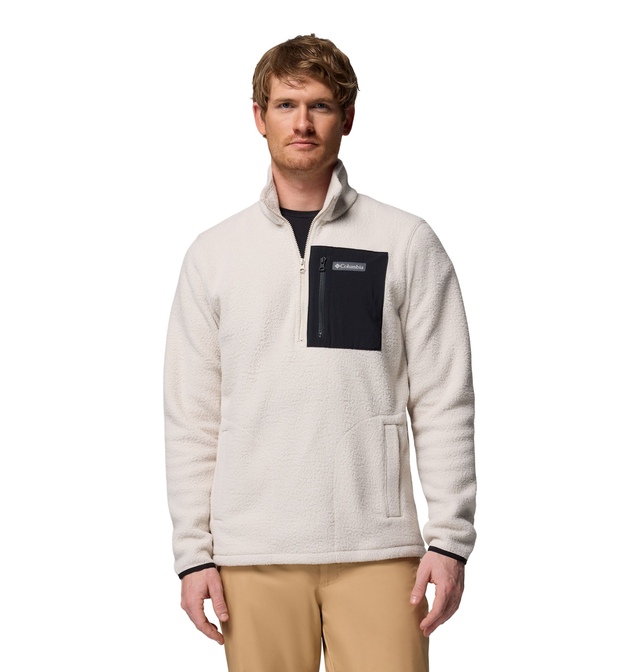Columbia Men's Jasper Ridge Pebble 1/2 Zip Long Sleeve Fleece Top