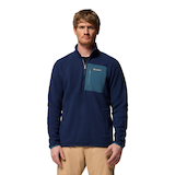 Columbia Men's Jasper Ridge Pebble 1/2 Zip Long Sleeve Fleece Top Front_Flat