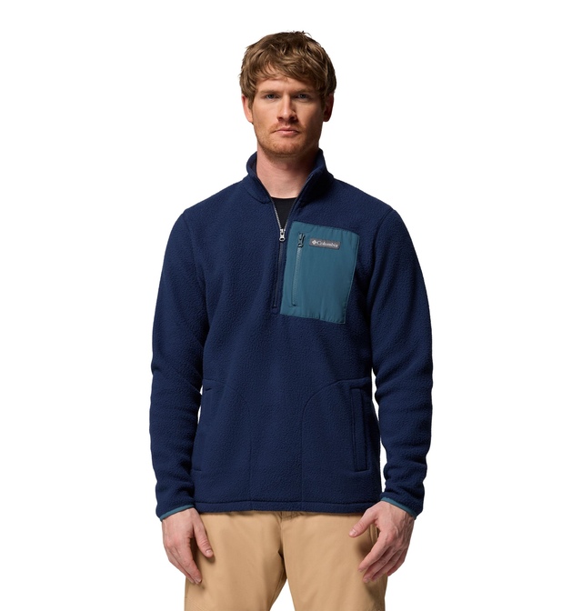 Columbia Men's Jasper Ridge Pebble 1/2 Zip Long Sleeve Fleece Top