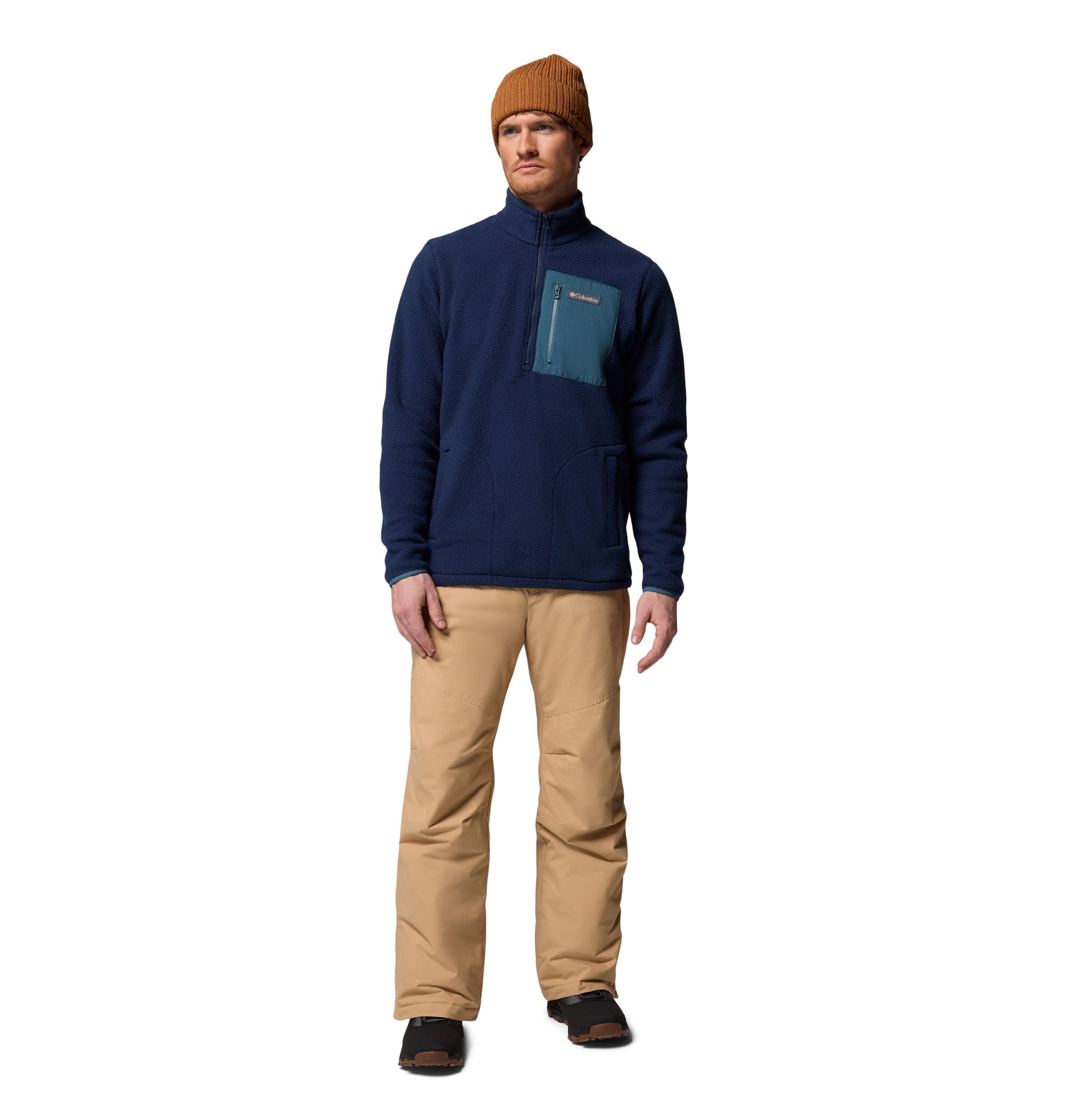 Columbia Men's Jasper Ridge Pebble 1/2 Zip Long Sleeve Fleece Top