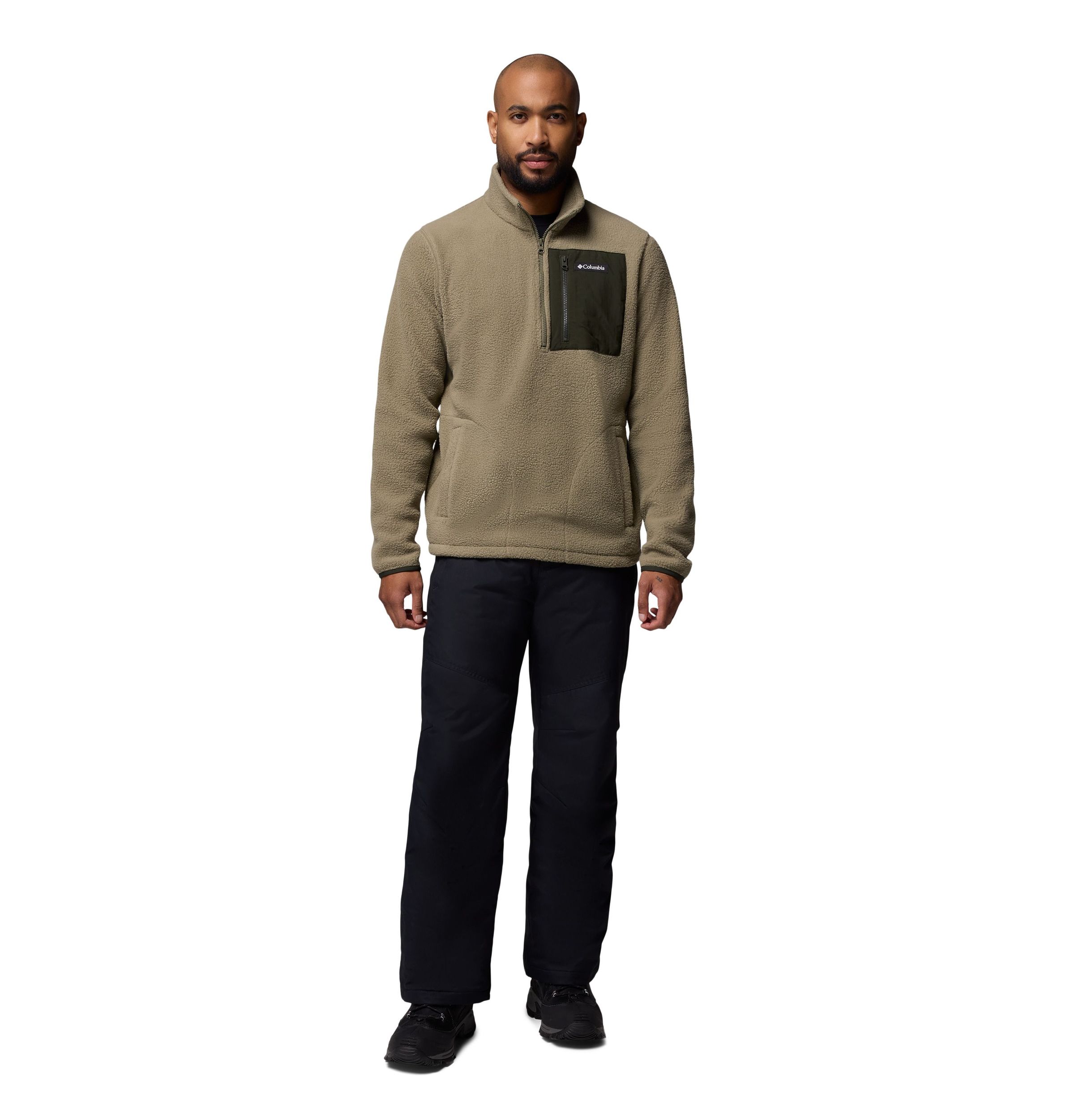 Columbia Men's Jasper Ridge Pebble 1/2 Zip Long Sleeve Fleece Top