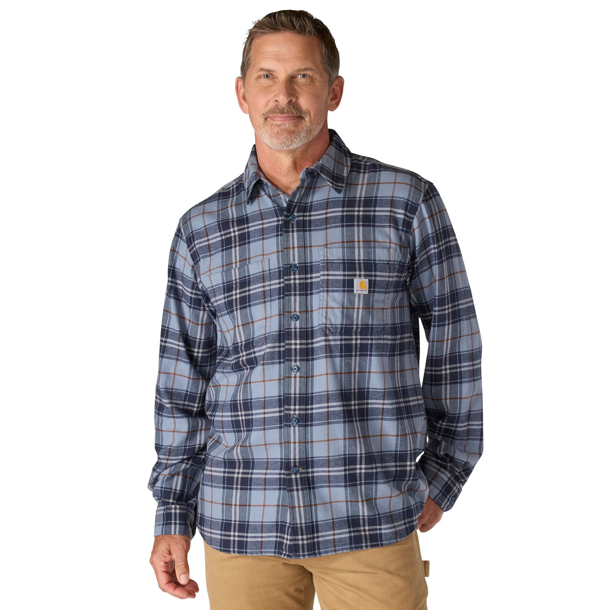 Carhartt Men's Midweight Long Sleeve Flannel Shirt