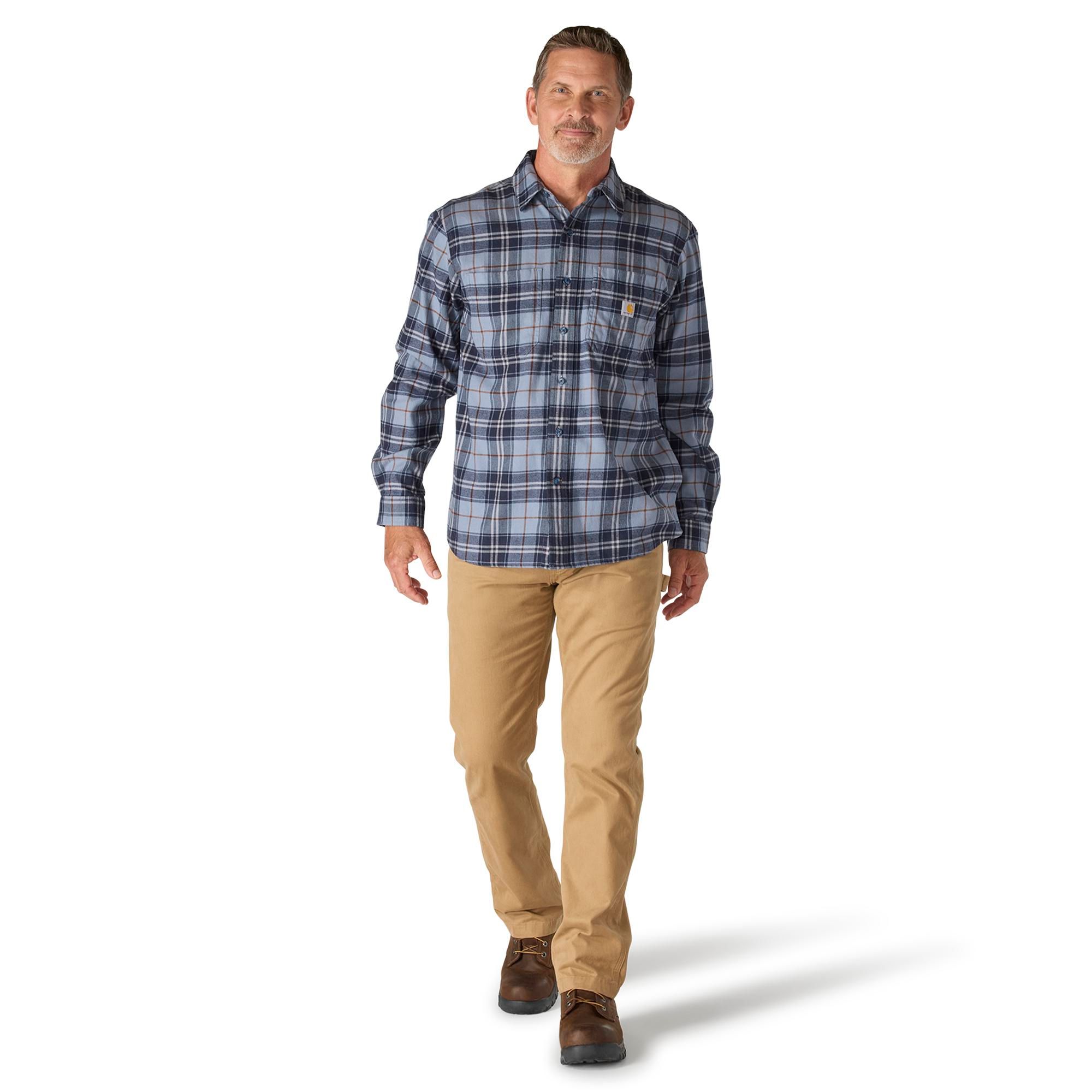 Carhartt Men's Midweight Long Sleeve Flannel Shirt