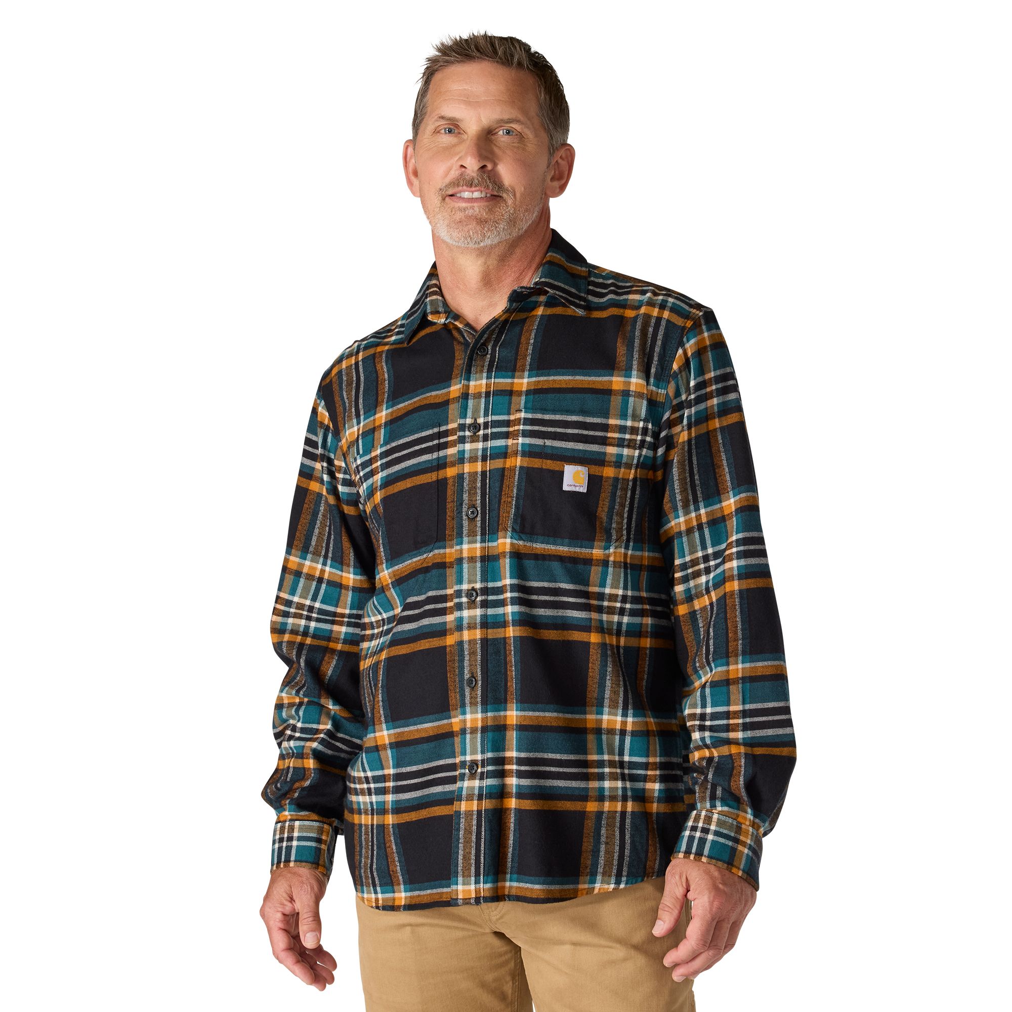 Carhartt Men's Midweight Long Sleeve Flannel Shirt
