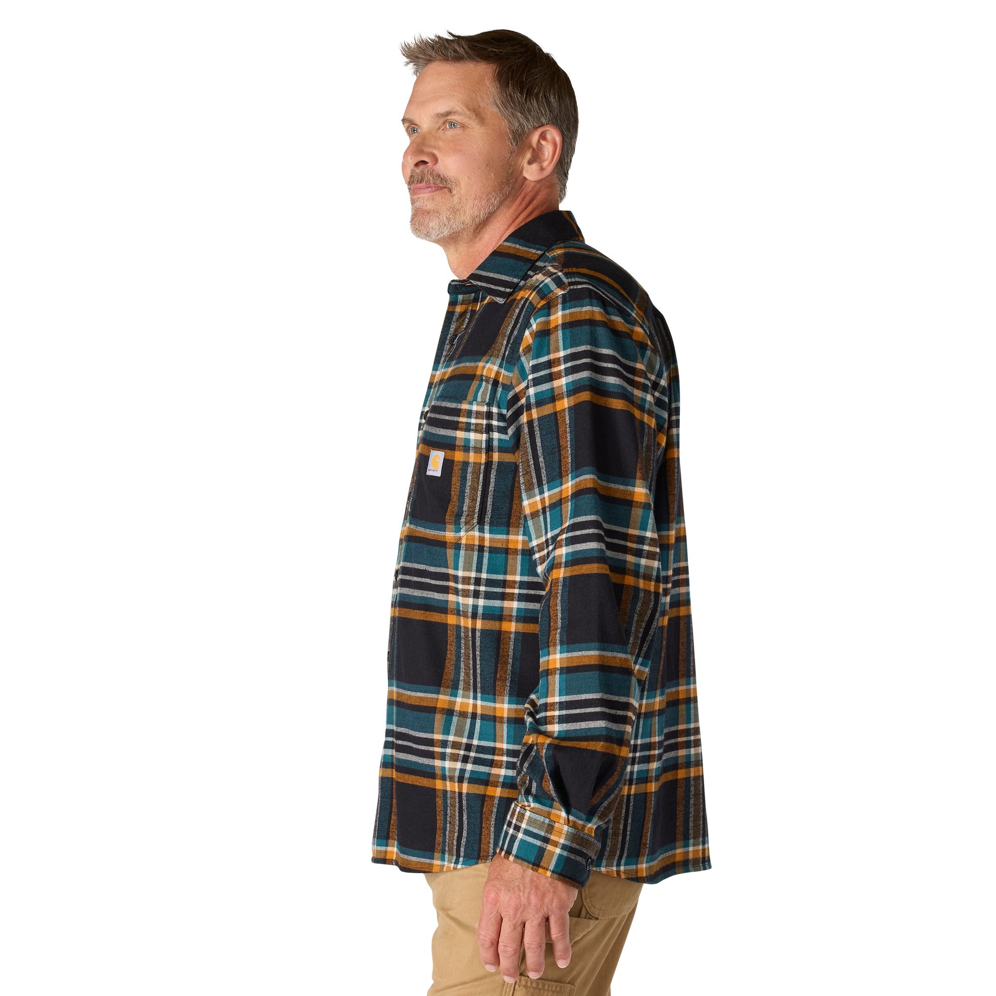 Carhartt Men's Midweight Long Sleeve Flannel Shirt