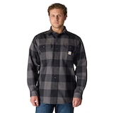 Carhartt Men's Heavyweight Long Sleeve Flannel Shirt Front_Flat