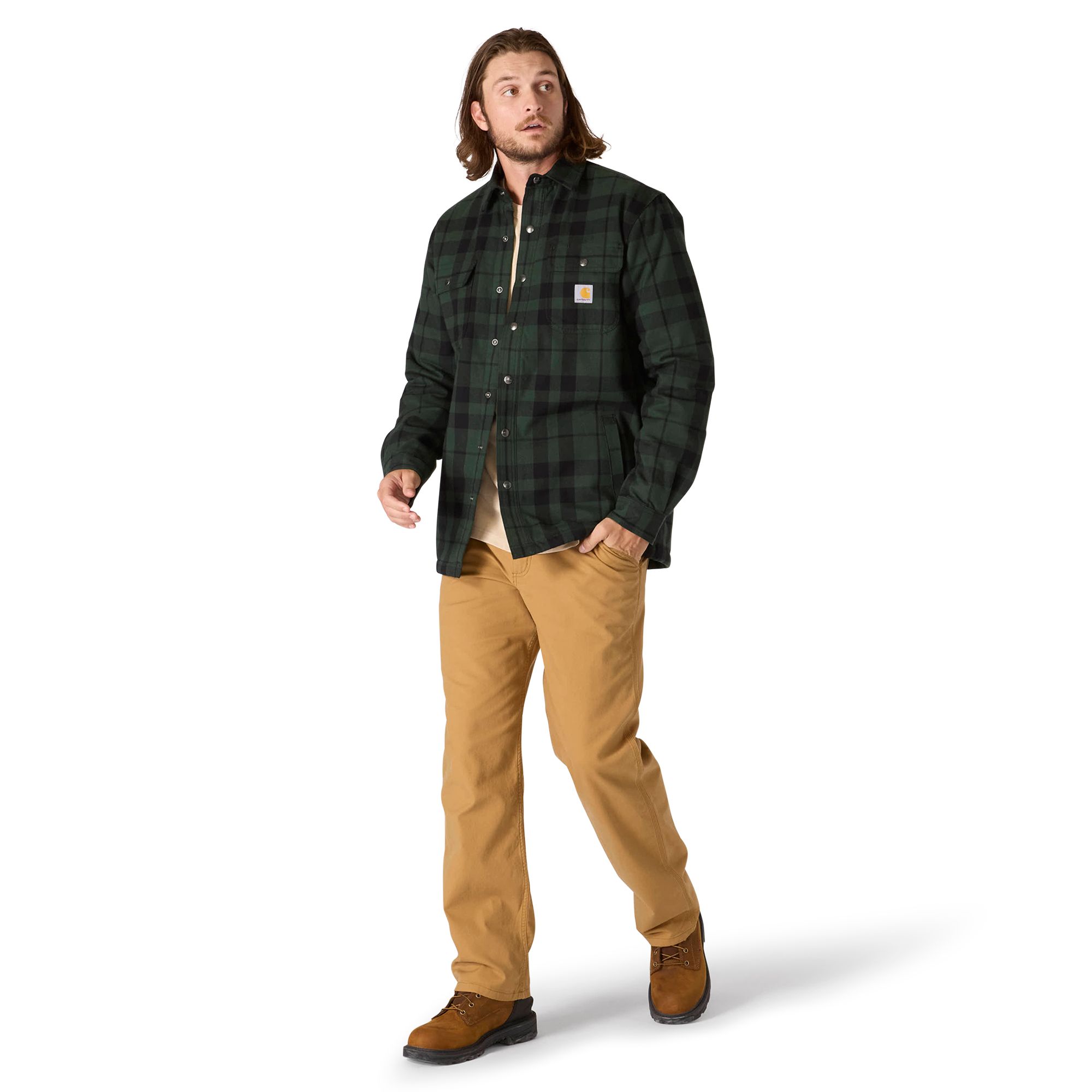 Carhartt Men's Flannel Sherpa Lined Jacket