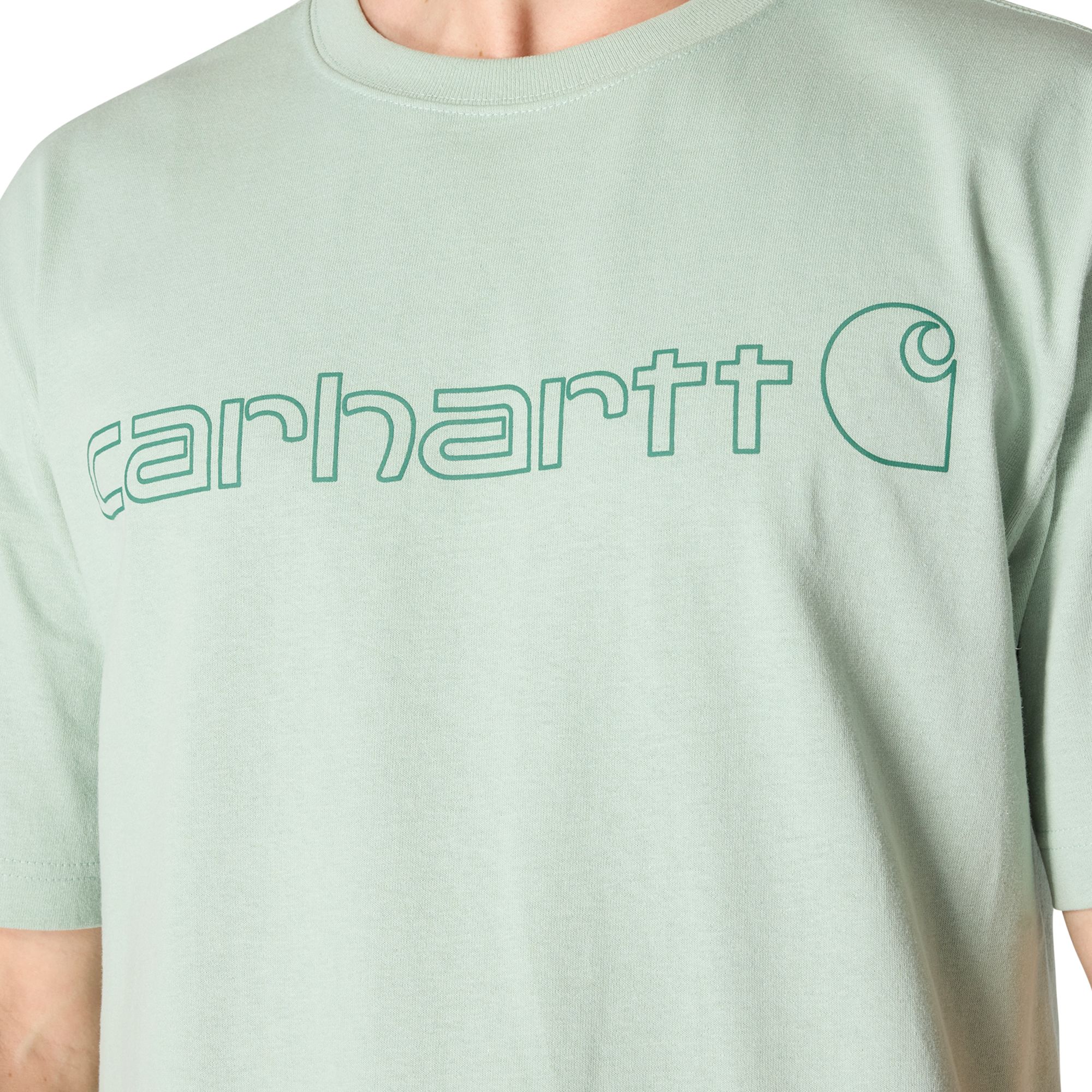 Carhartt Men's Heavyweight Logo Cotton Blend T-shirt