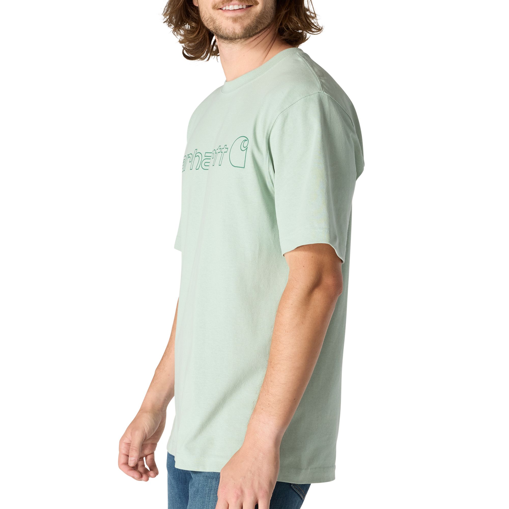 Carhartt Men's Heavyweight Logo Cotton Blend T-shirt